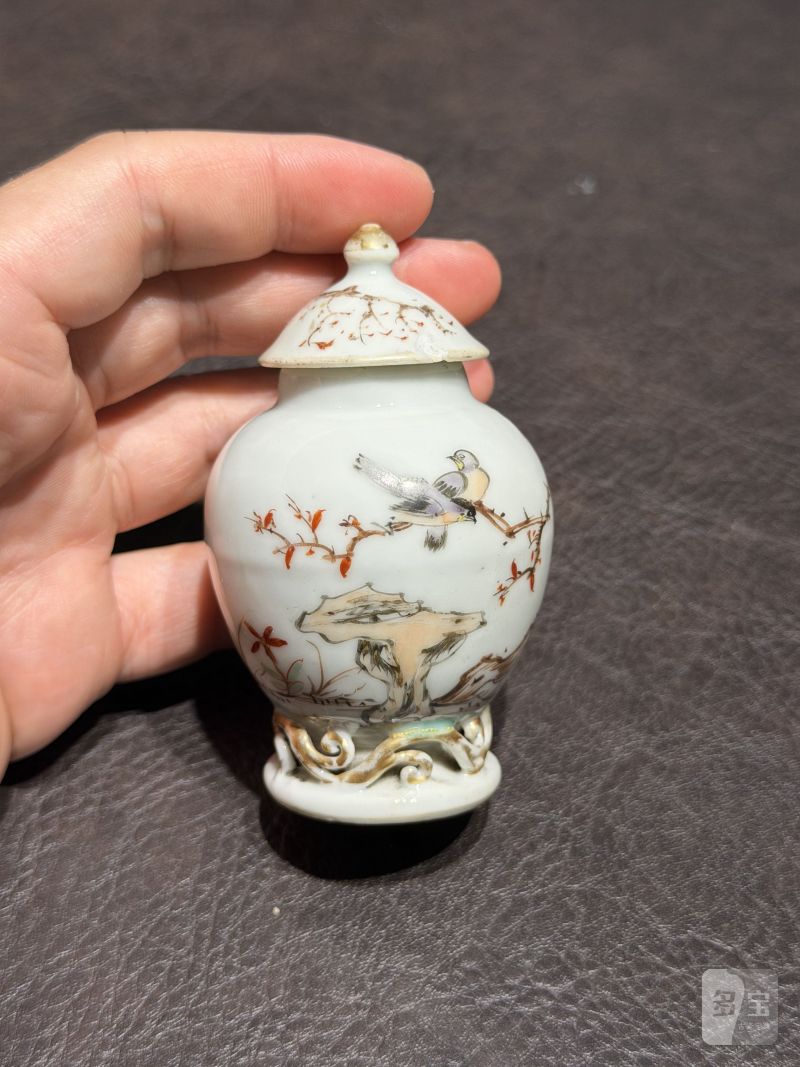 清乾隆 粉彩花鸟纹茶具一套25件 - 图51